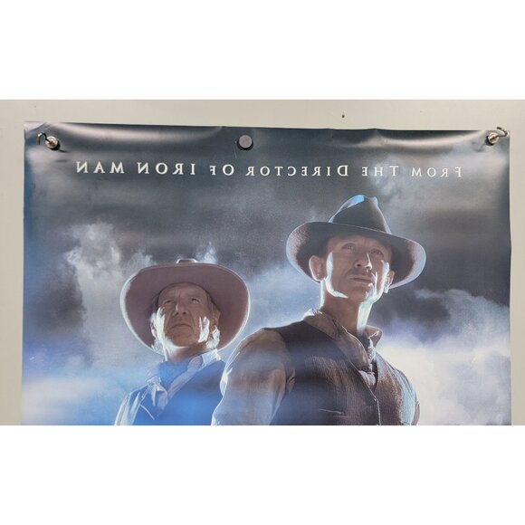 Cowboys & Aliens Movie Poster Original 2 Sided 27x40 Daniel Craig Harrison Ford - Picture 9 of 9